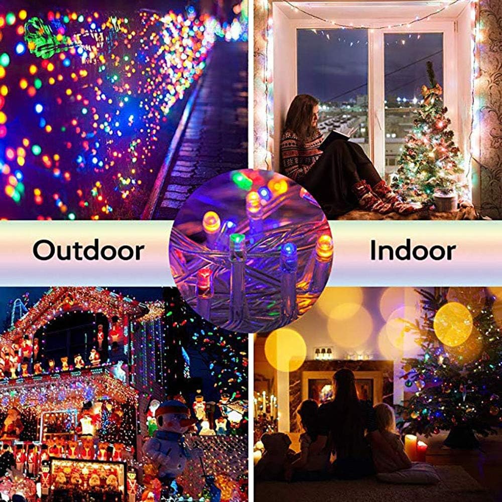 98FT 200 LEDs String Lights Waterproof Fairy Lights 8 Modes with Memory 30V UL Certified Power Supply for Home, Garden, Wedding, Party, Christmas Decoration Indoor Outdoor (Multicolor)