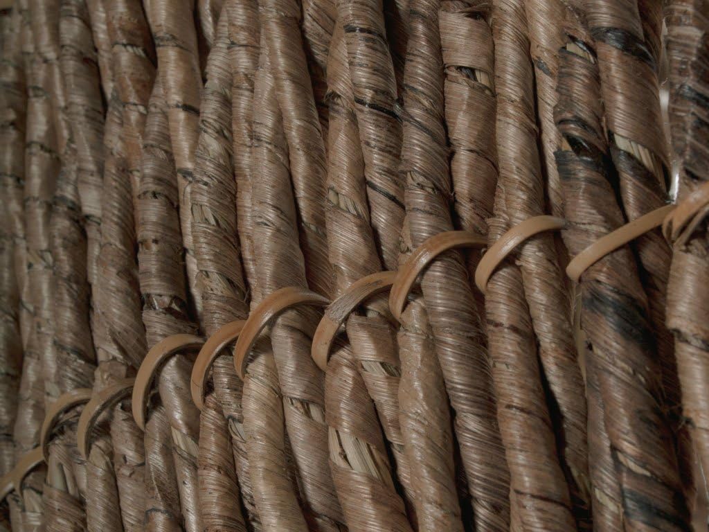 KOUBOO Madras Planter Basket, Plant Container, Tree Planter, Basket Front Door, Decorative Plants Pot, Woven Options for Every Space, Dark Brown, Large