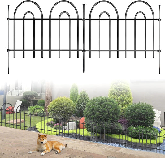 45ft X 13in Animal Barrier Fence, 32 Panels No Dig Fence for Dogs Rabbit, Anti Digging Defense Barrier Garden Edging Border, Rustproof Metal Arched Decorative Garden Fencing for Outdoor, Yard, Lawn