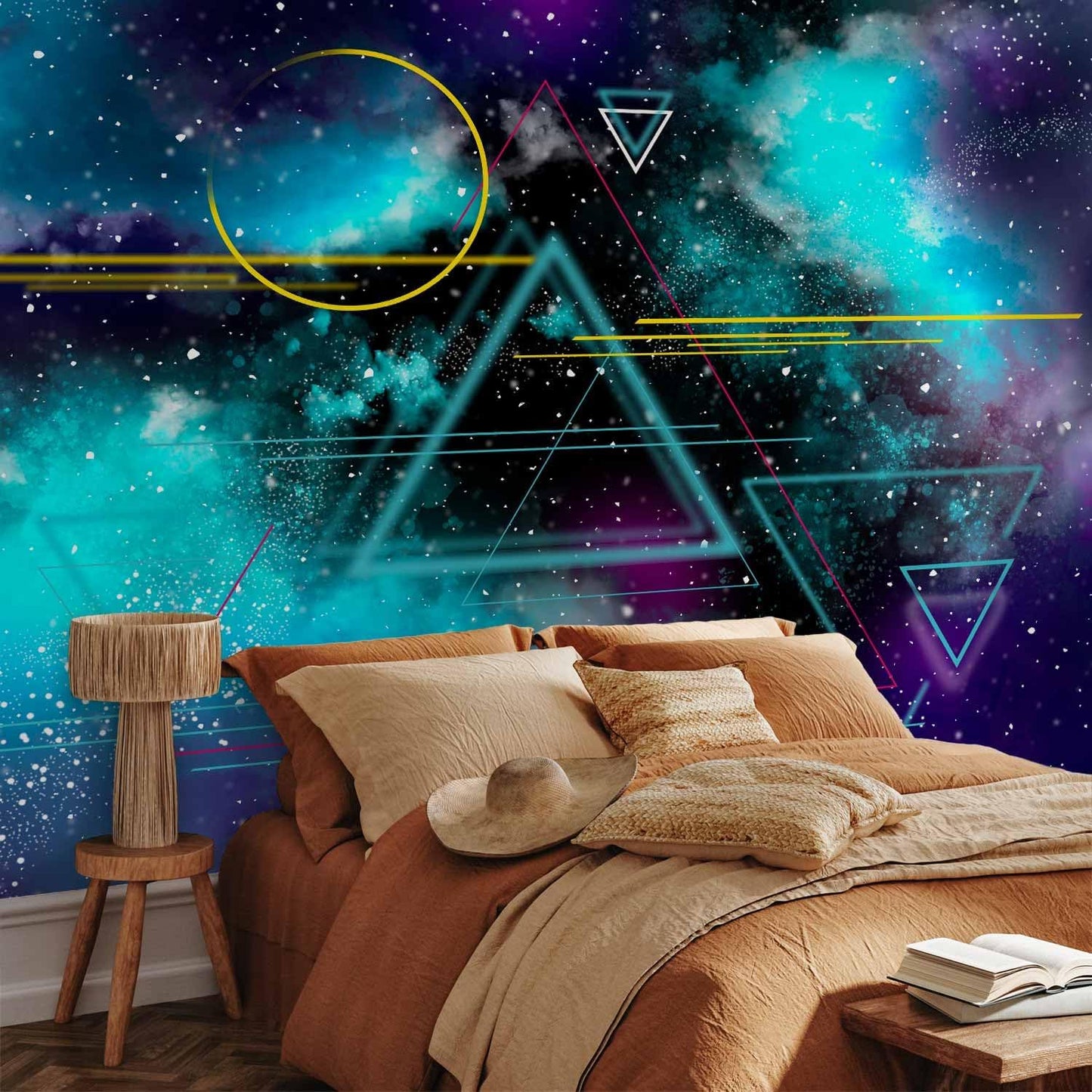 artgeist Premium Wall Mural Galaxy 79x55 in - Non-Woven Wallpaper Fleece Wall Decor Photo Print Picture Image Design Home Mural Cosmos Galaxy Cosmonaut Astronaut a-A-10328-a-a