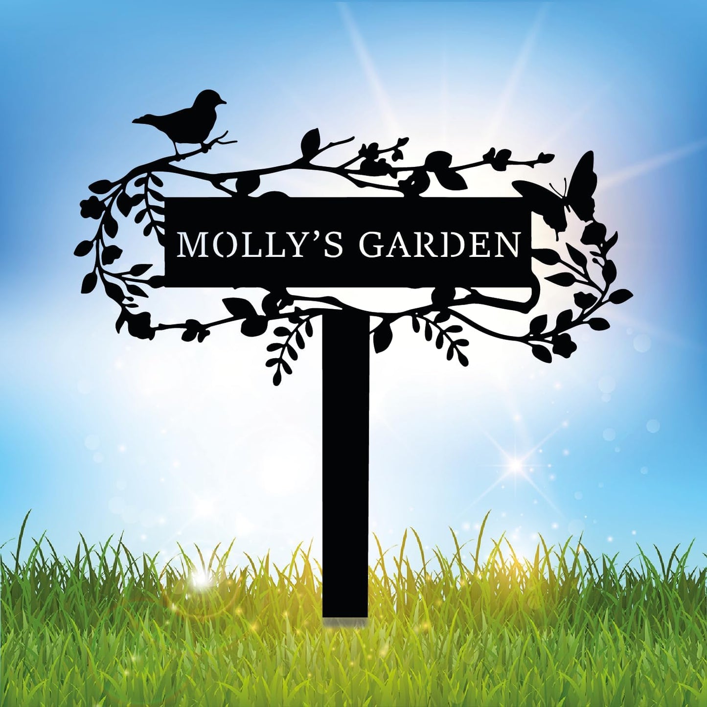 Customized Bird Names Garden Metal Stake Sign, Patio & Lawn Decor