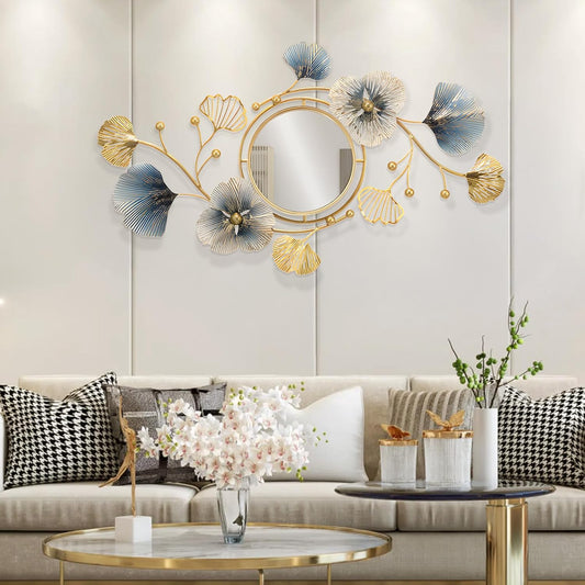 Lucky Monet Wall Art Decor Large Metal Wall Art Modern Geometric Circular Decor Wall Sculptures Wall Hanging Decoration for Living Room Dinning Room Bedroom Entryway Kitchen (Style 3)