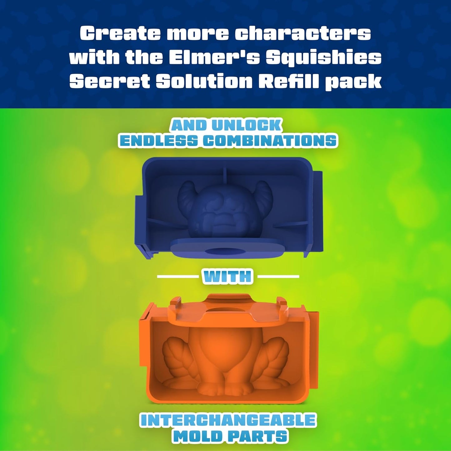 Elmer’s Squishies Mix and Match DIY Squishy Toys Kids Crafts Creates 2 Mix and Match Characters 12 Piece Kit