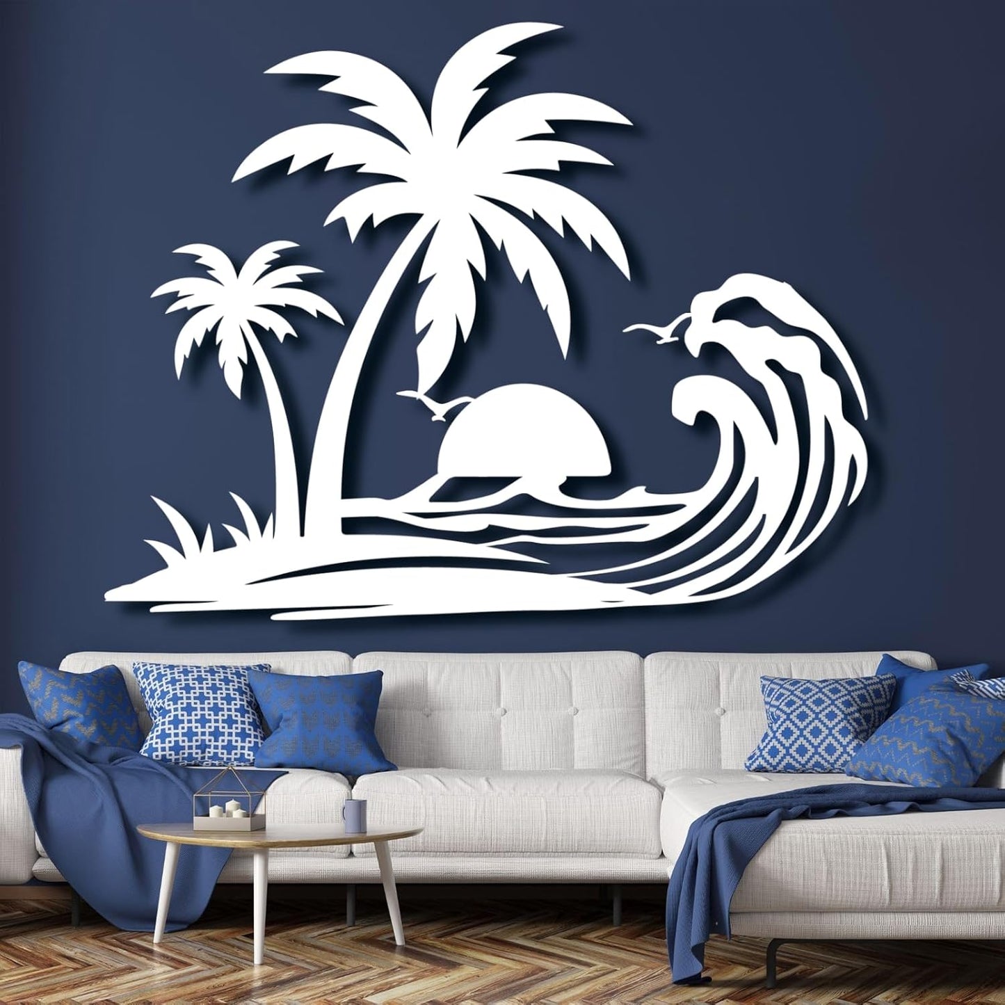 Palm Tree Metal Wall Decor,Palm Tree Metal Wall Art,Metal Palm Tree,Metal Palm Tree Wall Decor,Tropical Metal Wall Art,Beach Wall Decort,Metal Wall Decor (style 1,black,28 L" x 22 W" / 70 x 55 cm)