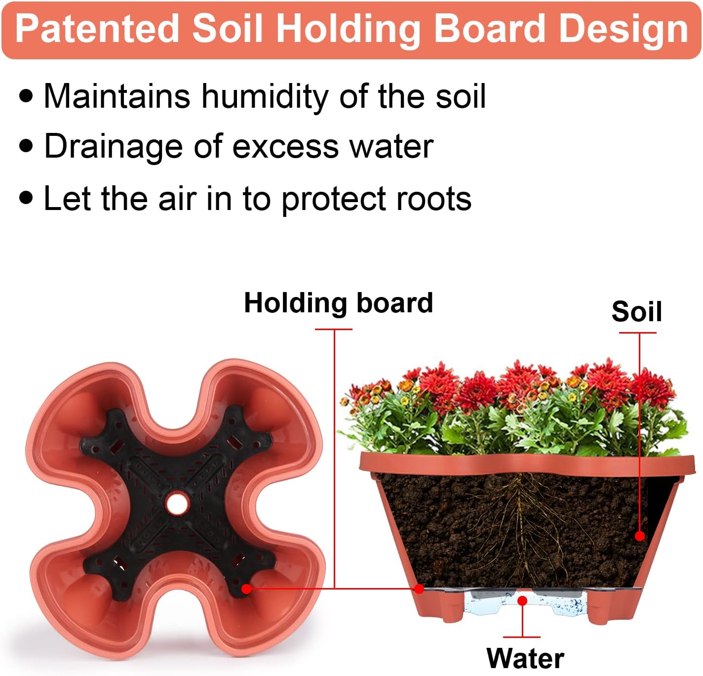 Vertical Planter 6 Tier Stackable Planters Garden Planters Strawberry Herb Flower and Vegetable Planter Indoor Outdoor Gardening Pots with Removable Wheels and Tools 2-Pack