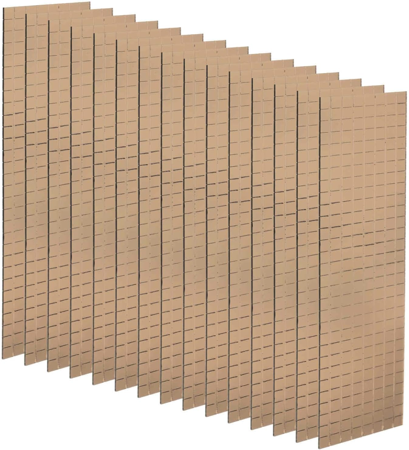 HARFINGTON 15 Sheet 7200 Pieces Self Adhesive Mirror Mosaic Tiles 5x5mm Small Square Mirror Tiles Sticker Disco Ball Stickers Mini Glass Tiles for DIY Craft Party Home Decoration, Brown