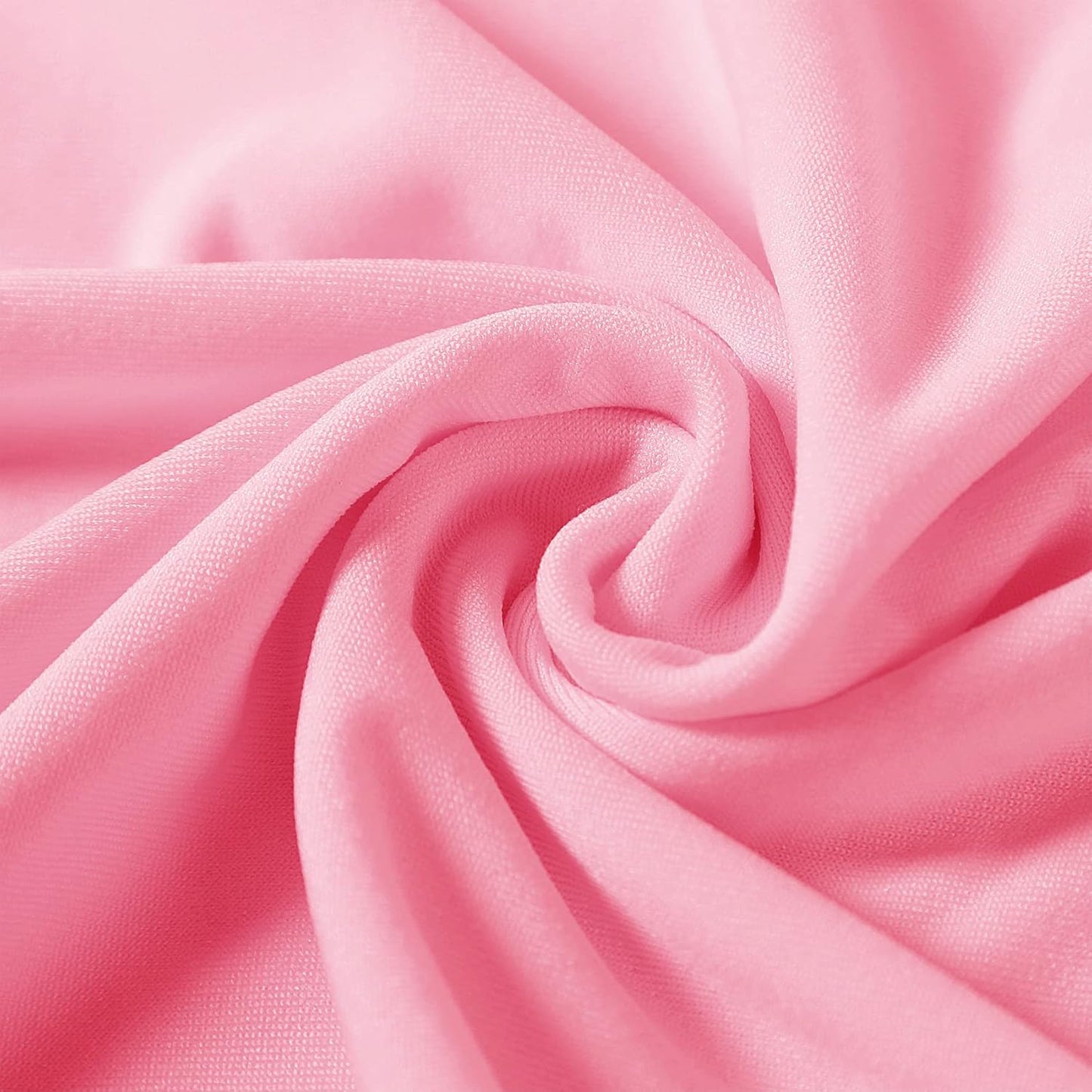 Spandex Chair Covers, 12PCS, Washable Protector for Living Room, Party, Banquet, Wedding, Hotel (Pink)