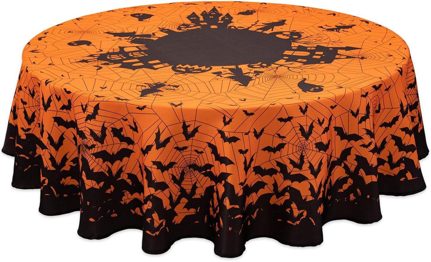 YiHomer Halloween Silhouettes Tabletop for Halloween Decorations, Dinner Parties and Scary Movie Nights, Horror Night, Tablecloth, 60" Round