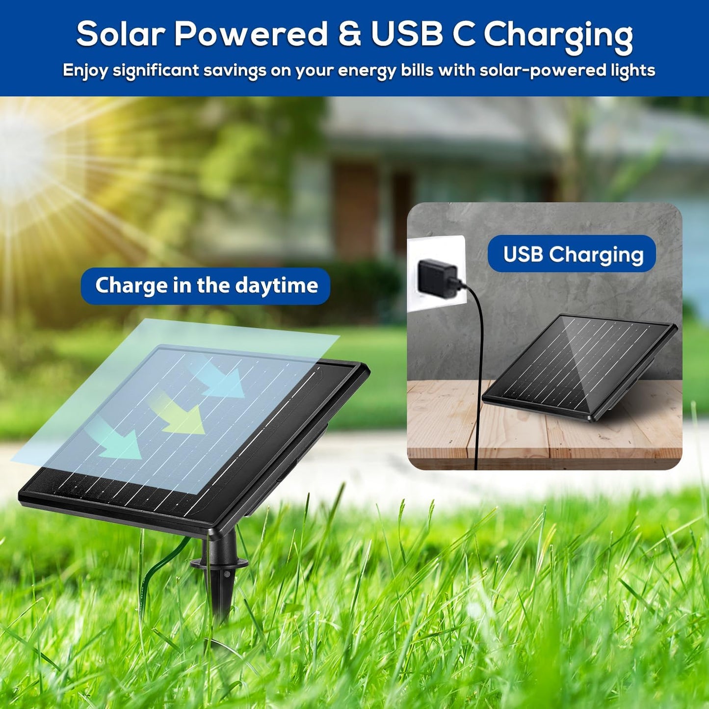 ZYAN Solar Landscape Spotlights Outdoor Waterproof IP65, Bright Solar Powered Garden Yard Spot Lights for Outside Plant, Tree, Pathway, Auto On/Off Wall Lights for Walkway, Lawn, Pool Areas-4 Pack