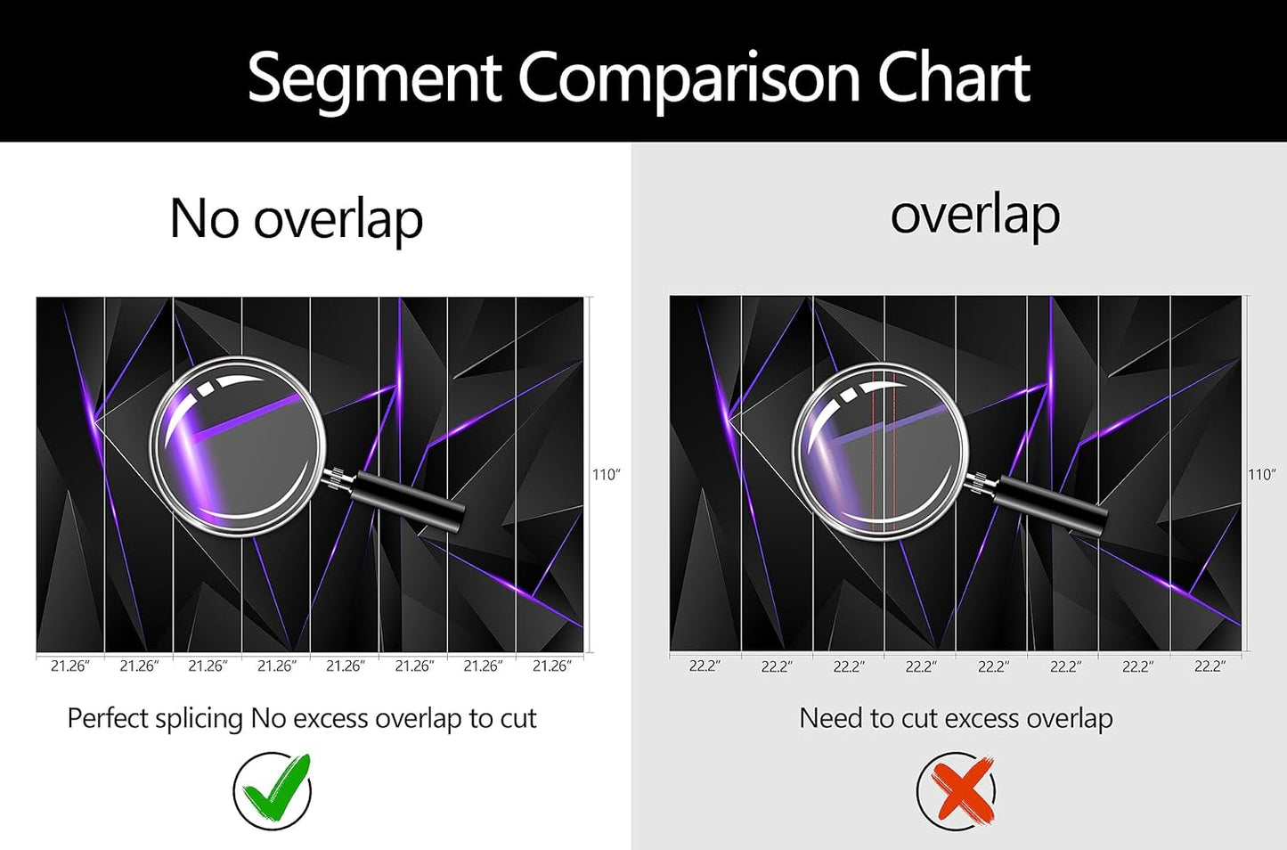 WFBHUA-3d Black Geometric Wallpaper Purple Lines Large Background Wall Mural for Bedroom Living Room (No Peel and Stick)