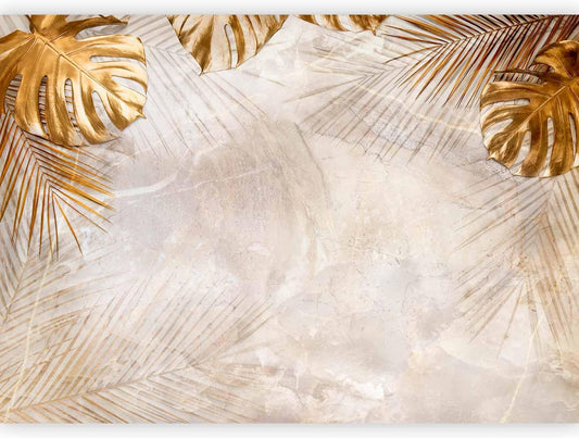 artgeist Premium Wall Mural Tropical Leaves 138x101 in - Non-Woven Wallpaper Fleece Wall Decor Photo Print Picture Image Design Monstera Palm Green Leaves b-C-0788-a-a