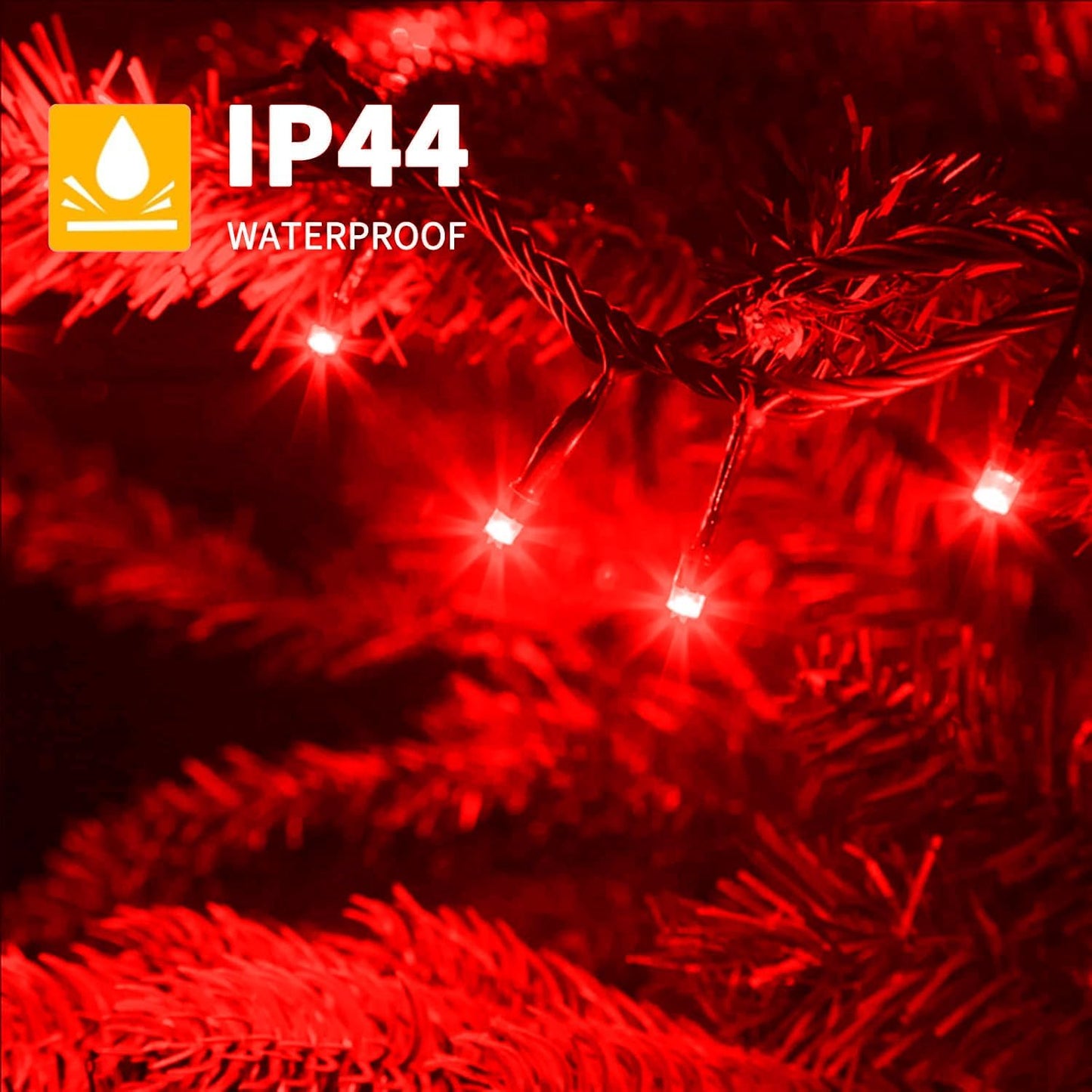 XTF2015 105ft 300 LED Christmas String Lights, End to End Plug 8 Modes Christmas Lights - UL Certified - Outdoor Indoor Fairy Light Christma s Tree, Patio, Garden, Party, Wedding, Holiday (Red)