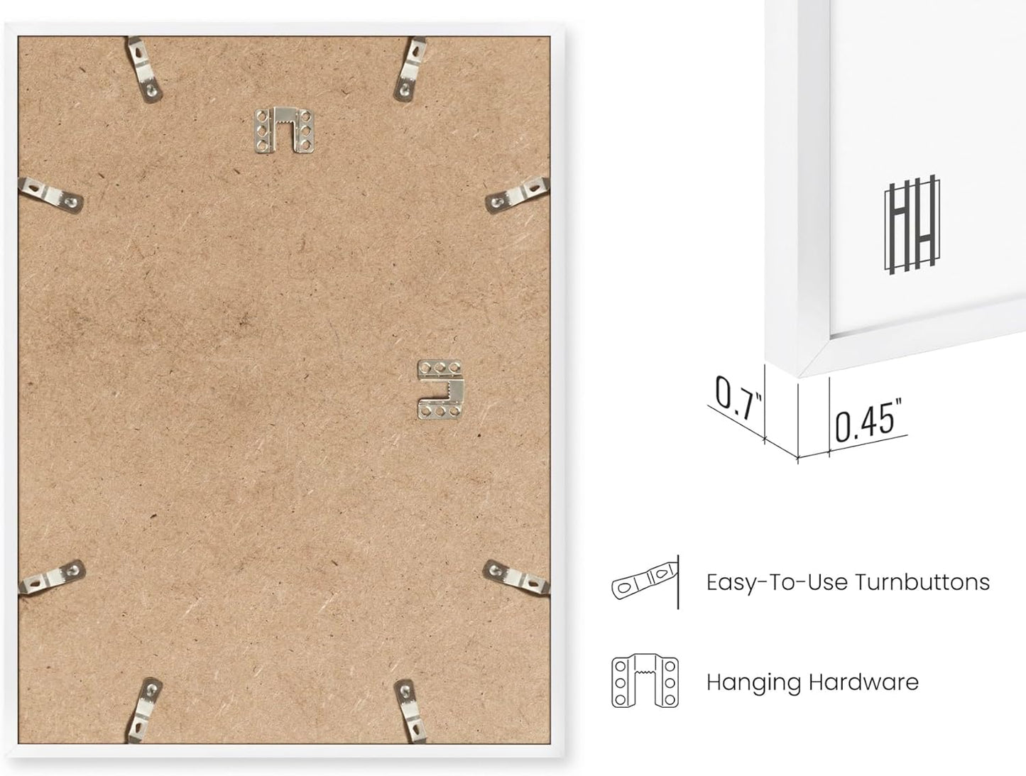 Haus and Hues 8.5x11 White Oak Wood Picture Frames Set of 15 - Premium Bulk Picture Frames 8.5x11 Bundle - Elegant Gallery Wall Frame Set for Posters, Art Display - Ideal for Wall Decor in Home &