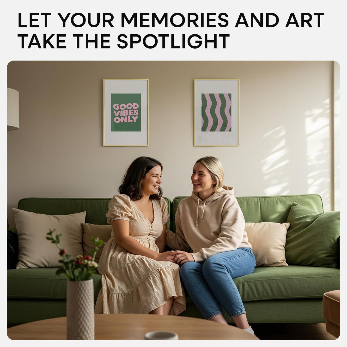 Homeforia 12x18 Picture Frame Gold, High End Metal 12x18 Poster Frames with Mat 8.5x11 Photo, 12 x 18 Gold Frame Matted to 8.5 by 11 Print, 18x12 Thin Hanging Frame, Tempered Glass, Wall Kit, Set of 1