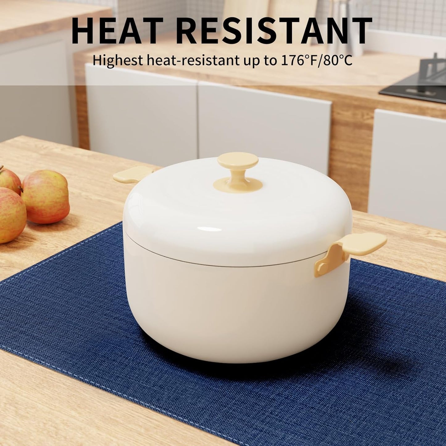 Cloth Placemats, Set of 4 Heat-Resistant Cotton Linen Blend Double Layered Machine Washable Place Mats, Wrinkle Free Thick Fabric Dining Table Mats for Indoors & Outdoors (Navy Blue, 4)