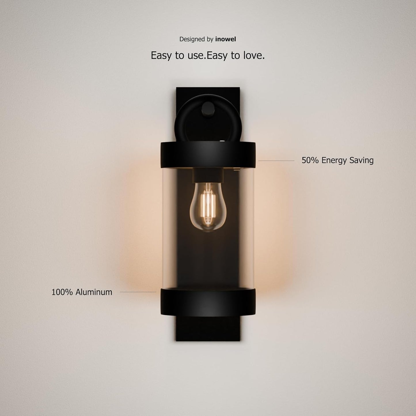 Wall Light Outdoor Lantern with Dusk to Dawn Sensor E26 Bulb (Not Include) Wall Mount Hang Lamp Wall Sconce Lighting Photocell Lights for Porch Front Door Garden IP44 Waterproof Max 28W