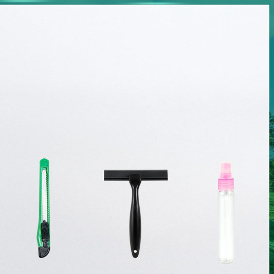 Frosted Glass Window Film with Tools,Reusable Window Privacy Film,Static Clings Window Film Kit for Home Bathroom and Office. (White, 17.5Inch×196.9Inch)