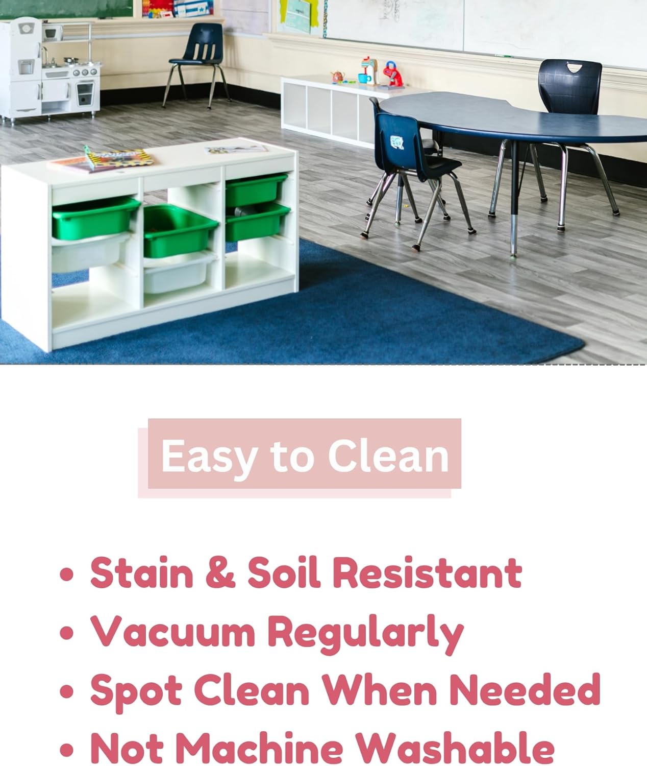 KOECKRITZ Soft and Colorful Kids Classroom Area Rugs (Passes Flammability Pill Test) Many Sizes and Bright Colors to Select from (11' x 11', Glamour)