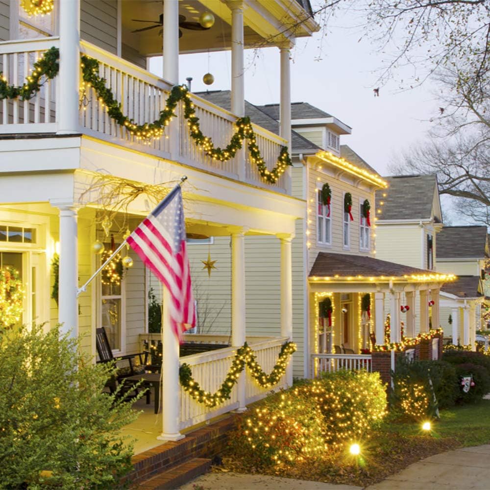 XTF2015 336ft 1000 LED Christmas Long String Lights, 8 Lighting Modes Waterproof Christmas Tree Lights Outdoor Indoor Fairy Light for Patio, Garden, Party, Wedding, Holiday Decorations (Warm White)