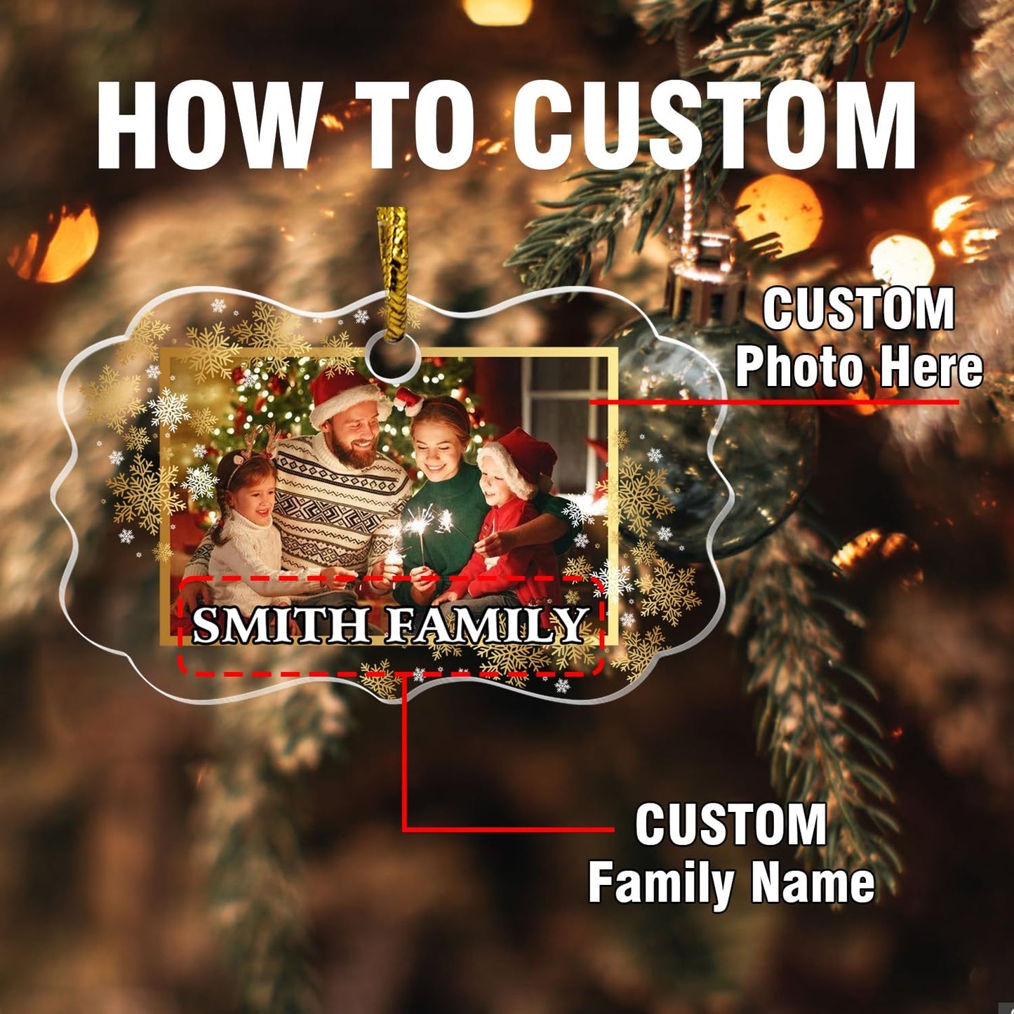 Personalized Family Photo Decor, Crystal Ornaments, Custom Christmas Hanging Ornaments, Decorative Hanging Glass Pendant, Design Own Picture, Gifts for Christmas, Butterfly Shape for Family