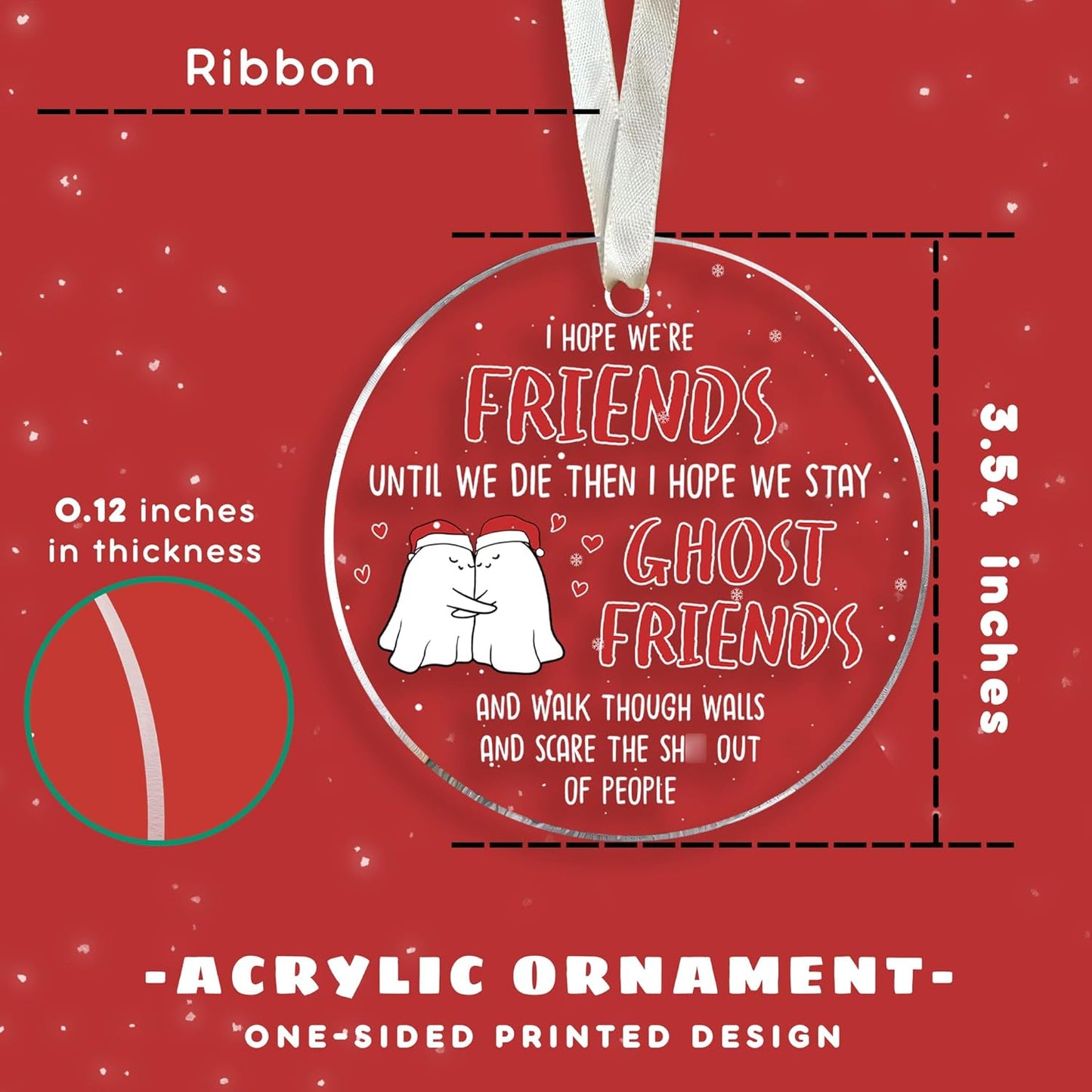 Best Friend Ornaments for Christmas Tree - Best Friend Christmas Ornaments - Acrylic Ornament