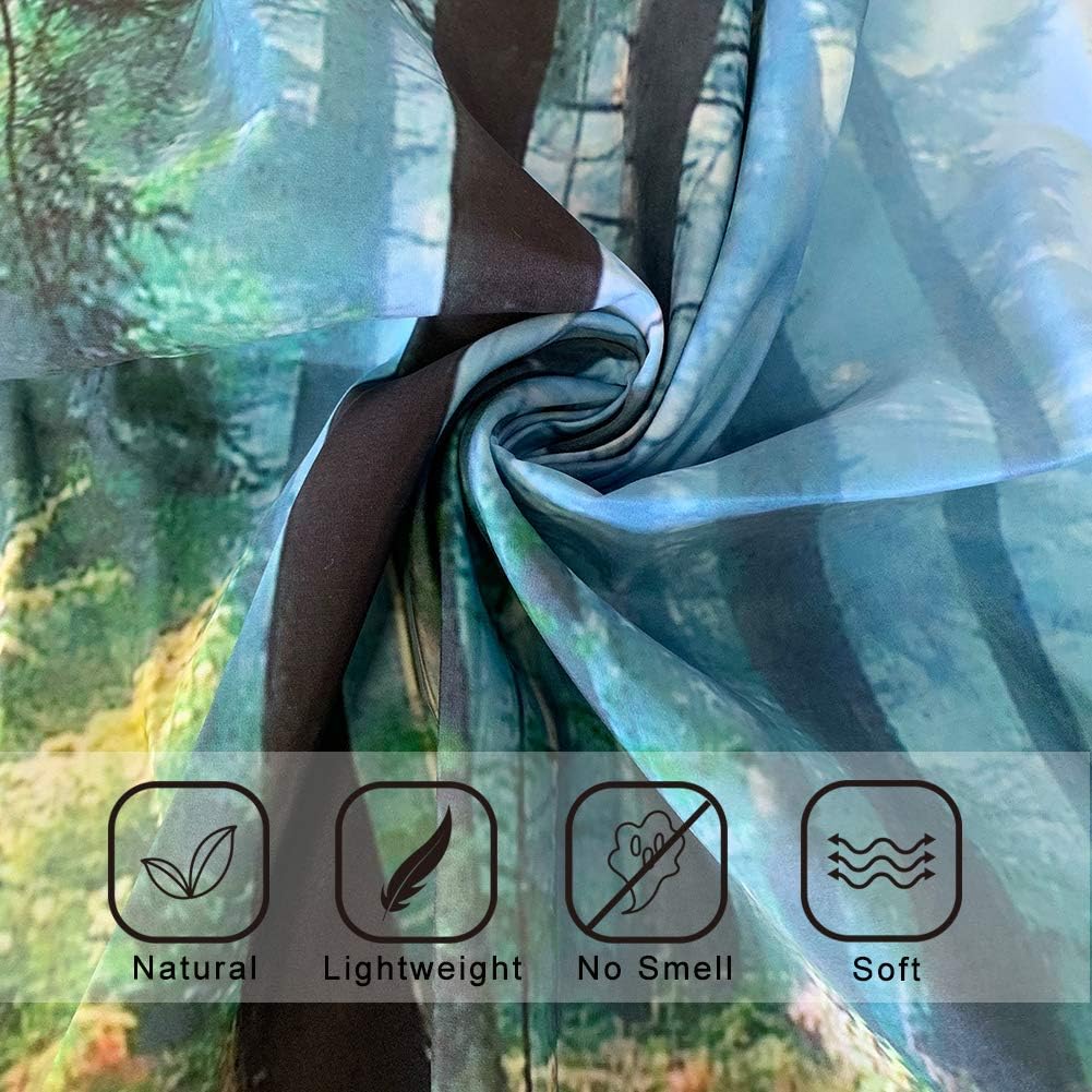 Llamazing Forest Tapestry Home Decor Landscape Tapestry Living Room Bedroom Decoration Magic Curtain (Morning Forest, 60''L×51''W)