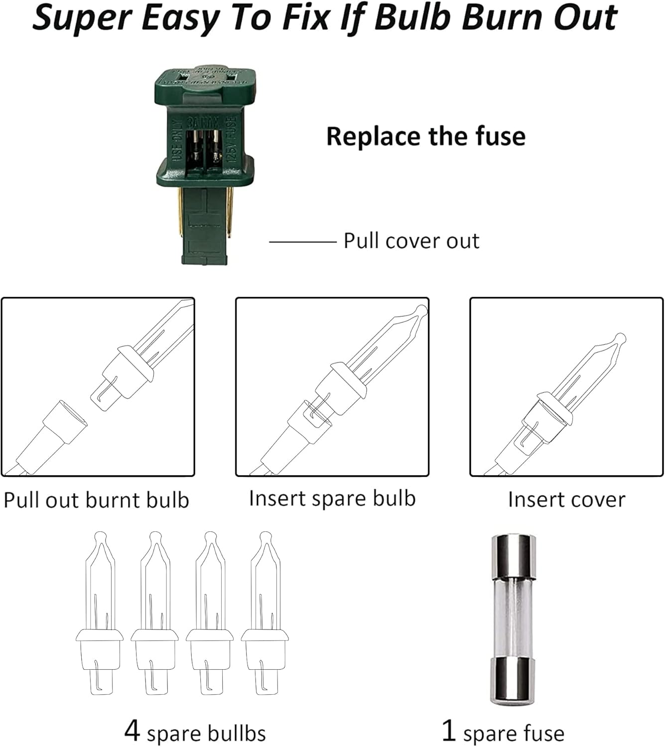 TW SHINE Red Christmas Lights, 20FT 100 Count Incandescent Christmas Mini Tree String Lights, Waterproof Christmas Decorations for Outdoor Indoor Xmas Patio Home Party Garden Yard Decor