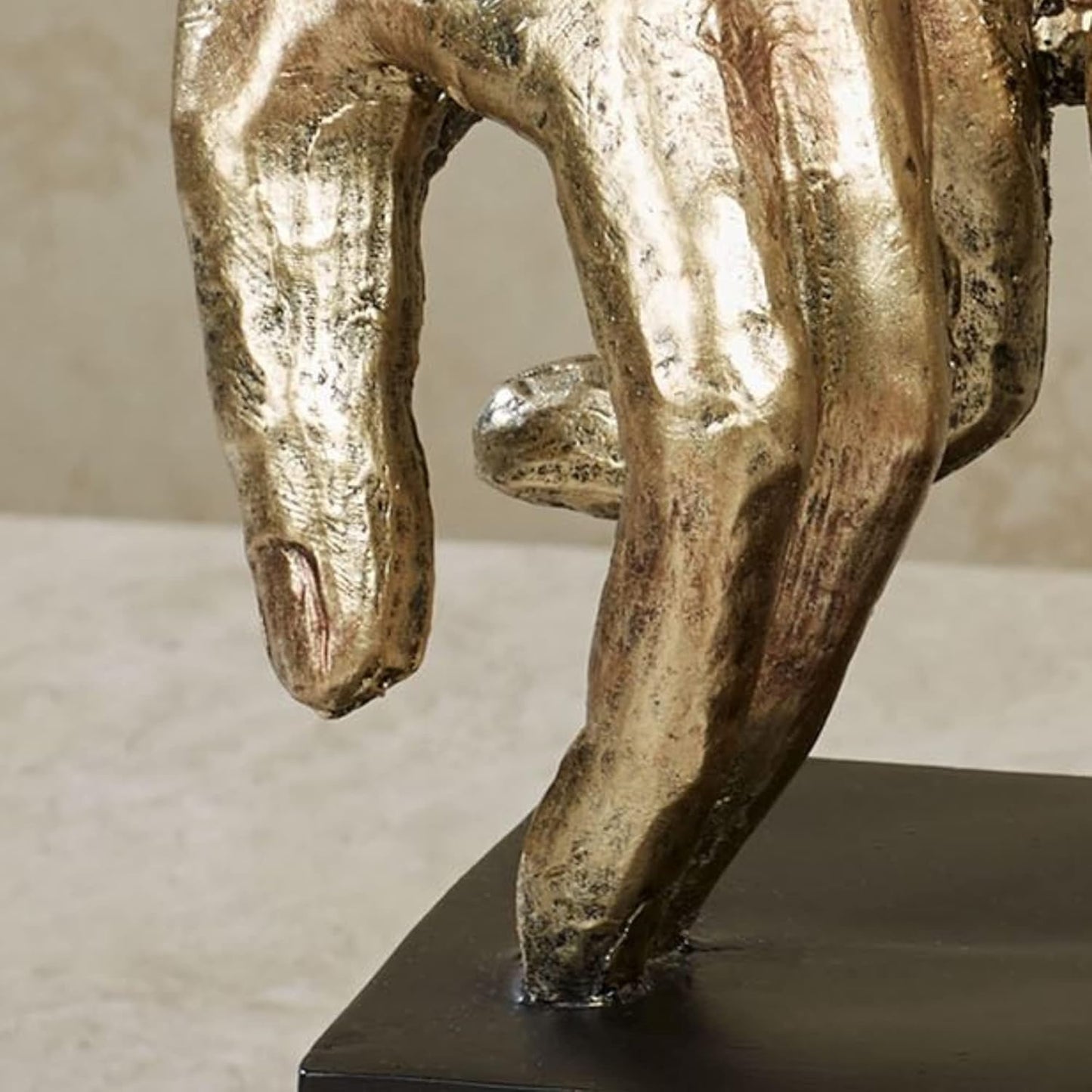 Touch of Class Lingering Hold Hands Table Sculpture Gold - Pinky Promise Statues - Desk Statue for Bedroom, Living Room, Office - Loving Touch