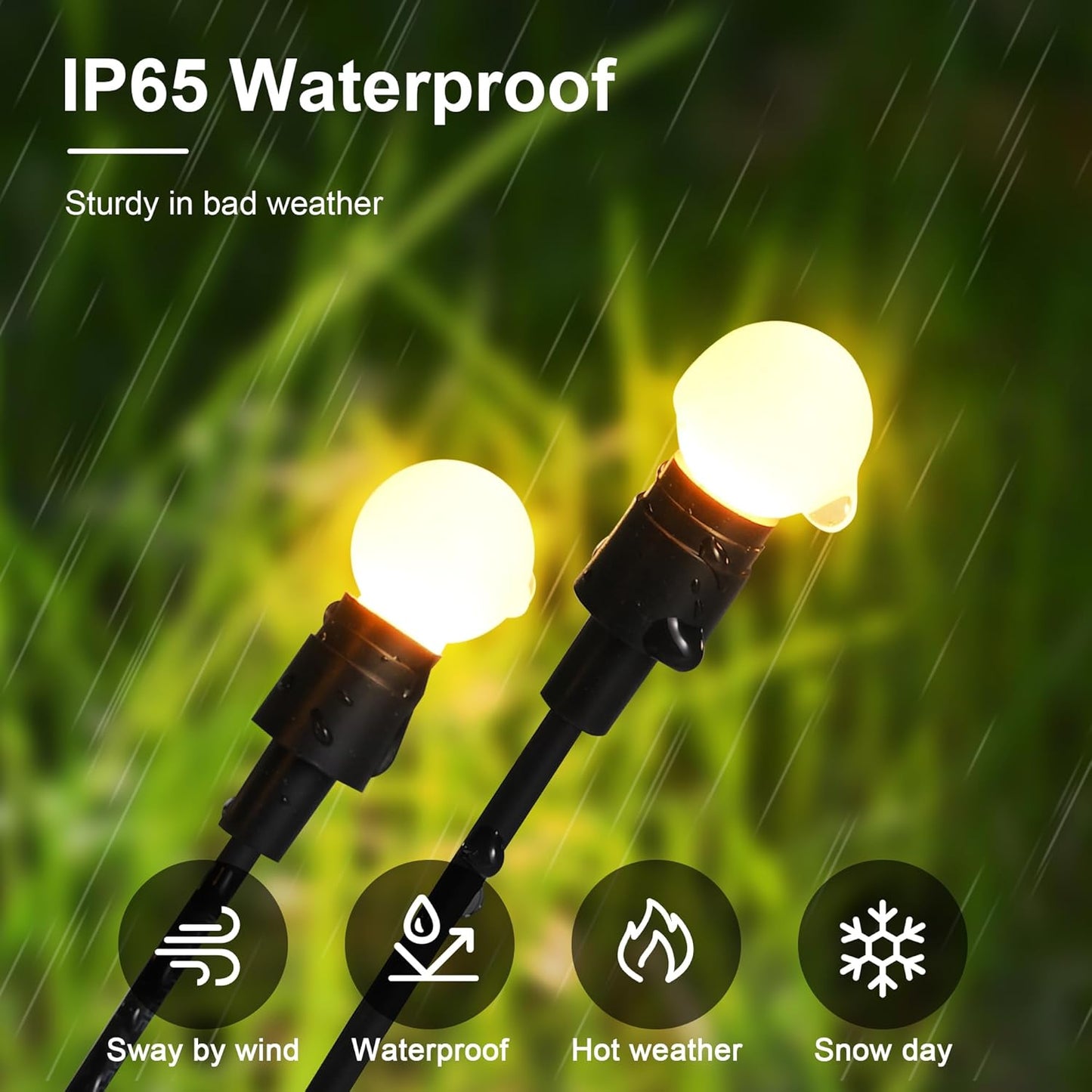 Solar Lights Outdoor Decoration, Waterproof Xmas Outdoor Lights Decor for Yard, Patio, Garden, and Front Porch, 60 LEDs Swing with The Wind (6 Pack, Warm White)