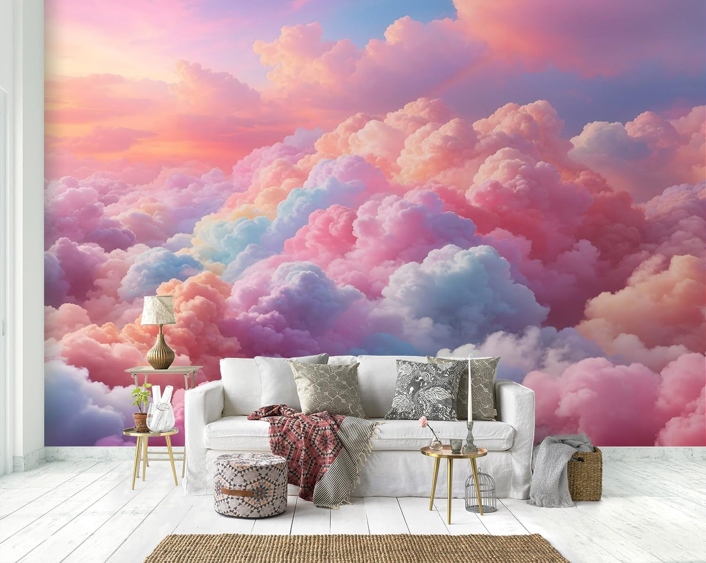 -Colorful Cloud Nursery Wallpaper XT23 M 140" x 91"