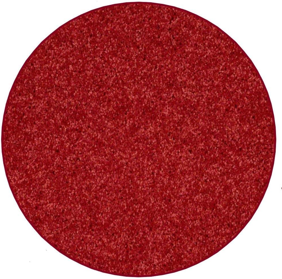 KOECKRITZ Soft and Colorful Kids Classroom Area Rugs (Passes Flammability Pill Test) Many Sizes and Bright Colors to Select from (7' Round, Fire Engine)