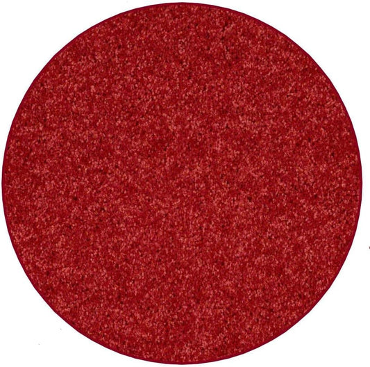 KOECKRITZ Soft and Colorful Kids Classroom Area Rugs (Passes Flammability Pill Test) Many Sizes and Bright Colors to Select from (11' Round, Fire Engine)