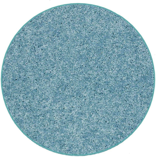 KOECKRITZ Soft and Colorful Kids Classroom Area Rugs (Passes Flammability Pill Test) Many Sizes and Bright Colors to Select from (3' Round, Surf)