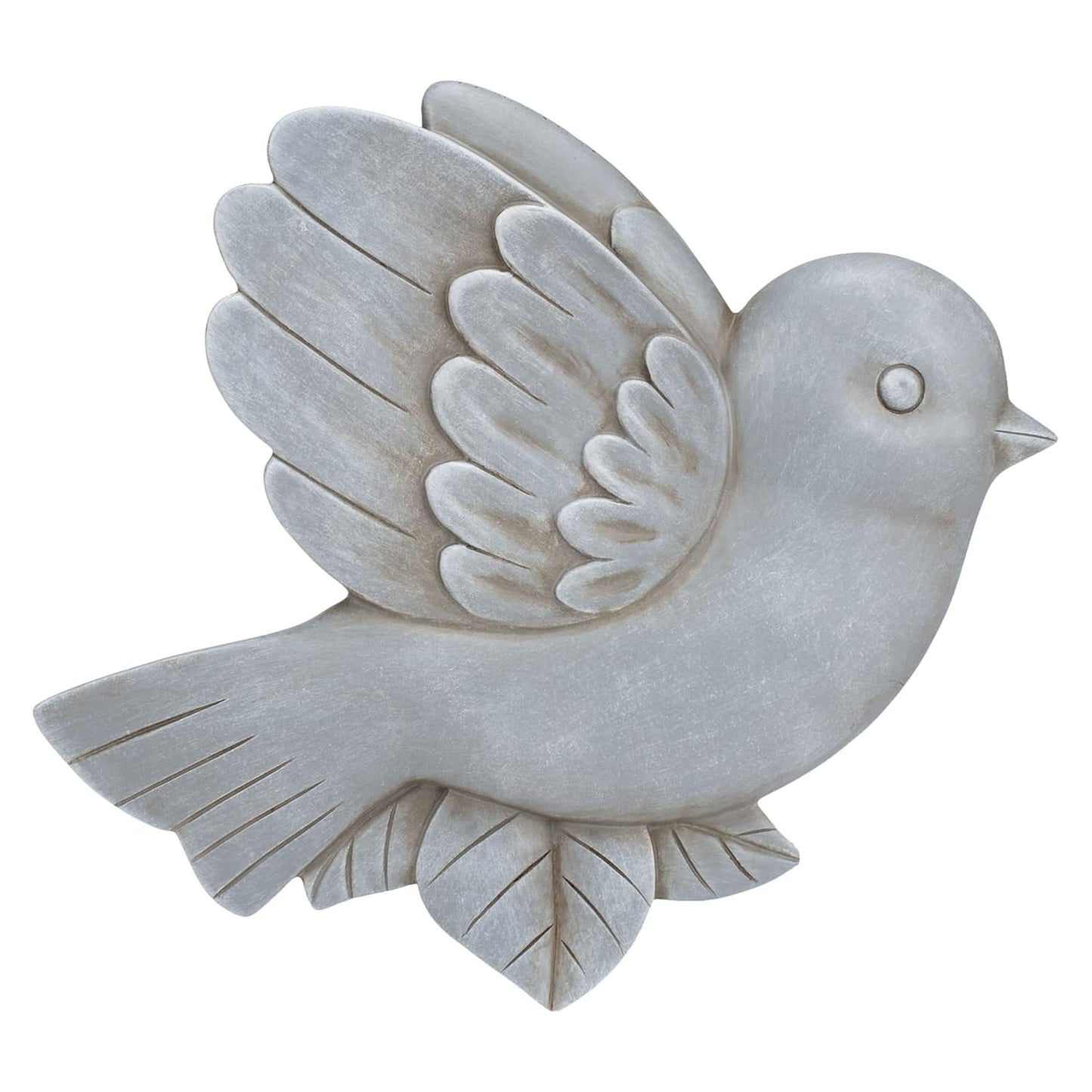 NAT & Jules Animal Character Shaped Dimensional Indoor Outdoor 11 inch Cast Resin Decorative Garden Stepping Stone, Patio, Walkway Sculpture Yard Art, Stone Grey Bluebird