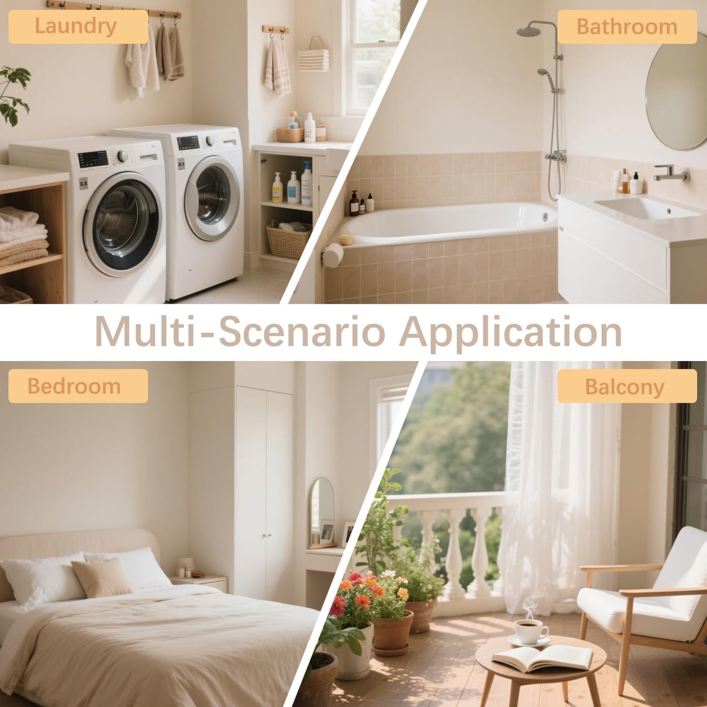 Wall Mounted Drying Rack - Retractable & Foldable Clothes Drying Rack Wall Mounted for Laundry Room Organization | Laundry Room Hanging Rack for Dorm, Closet, Balcony & Indoor/Outdoor Use 2 Packs