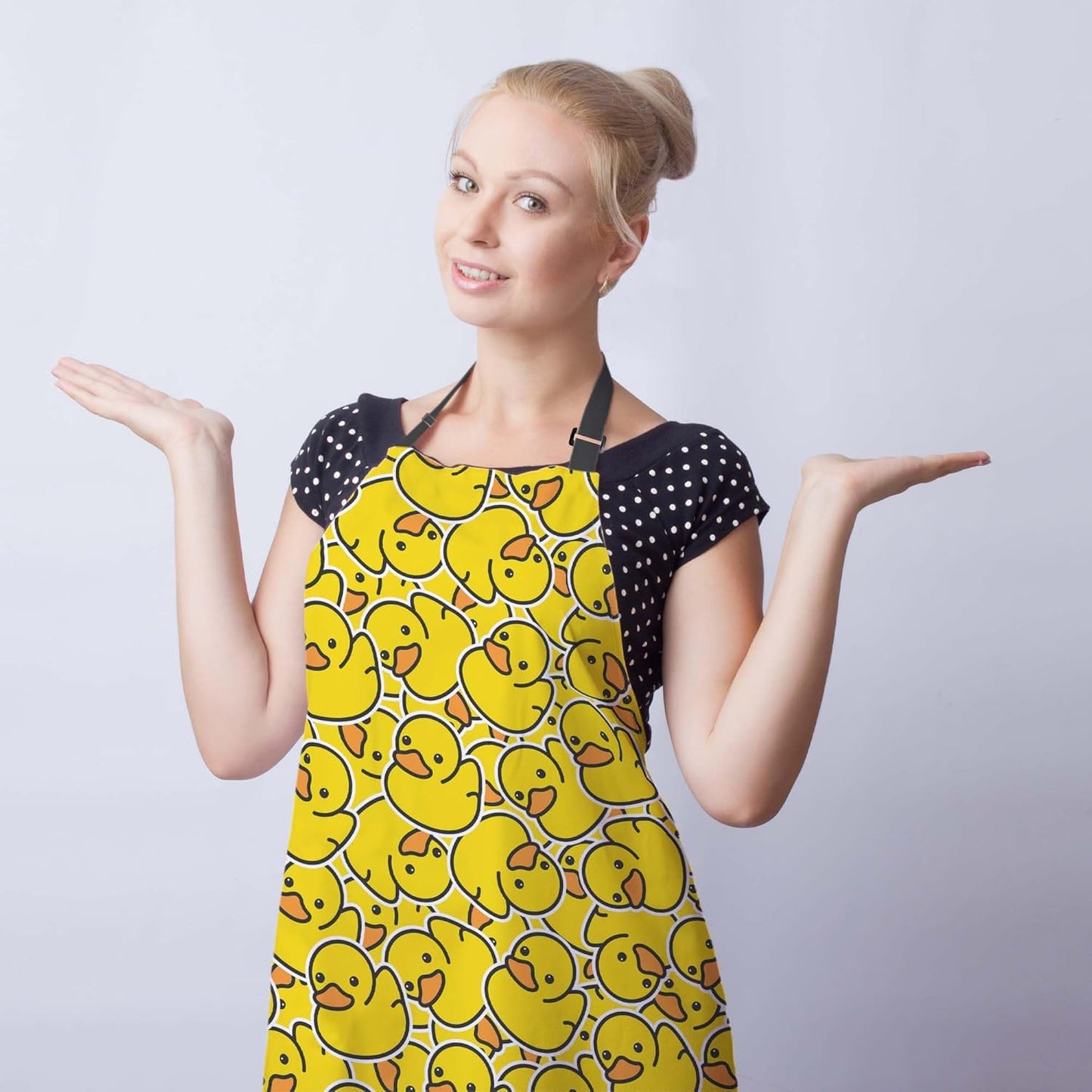 Chef Apron for Men Duck Baking Aprons for Women for Kitchen Cooking Restaurant BBQ Painting Crafting 27” (W) x 31” (H), Waterproof Apron