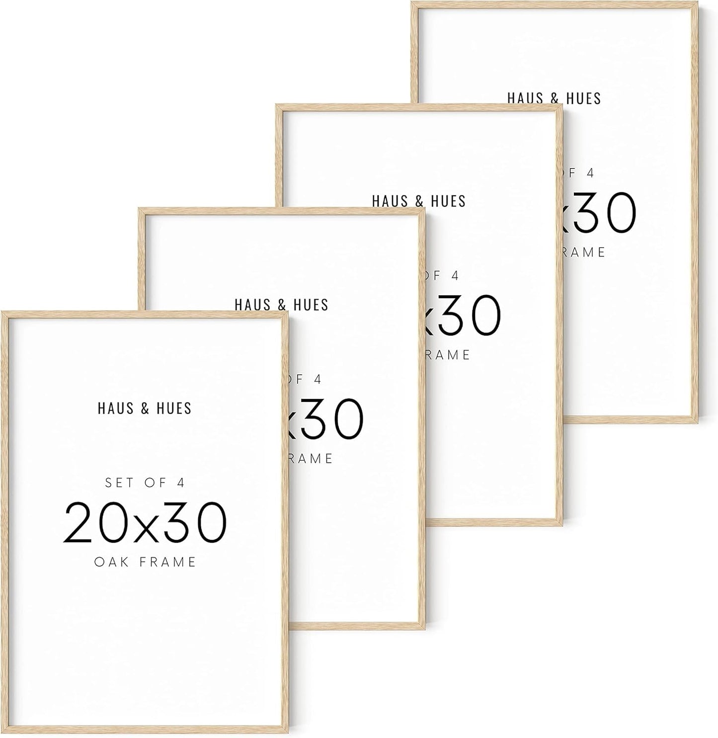 HAUS AND HUES 20x30 Picture Frames Set of 4 - 20x30 Inch Frames, Beige