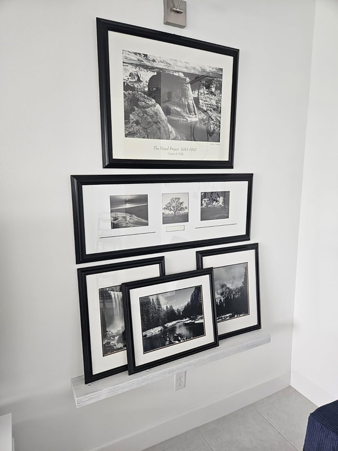 joelsantiques 60 Inch Wooden Floating Shelves for Wall - 60x6x2 in - Made of Natural Wood - Rustic Wall Shelves for Bedroom - Perfect for Living Room, Kitchen - Natural