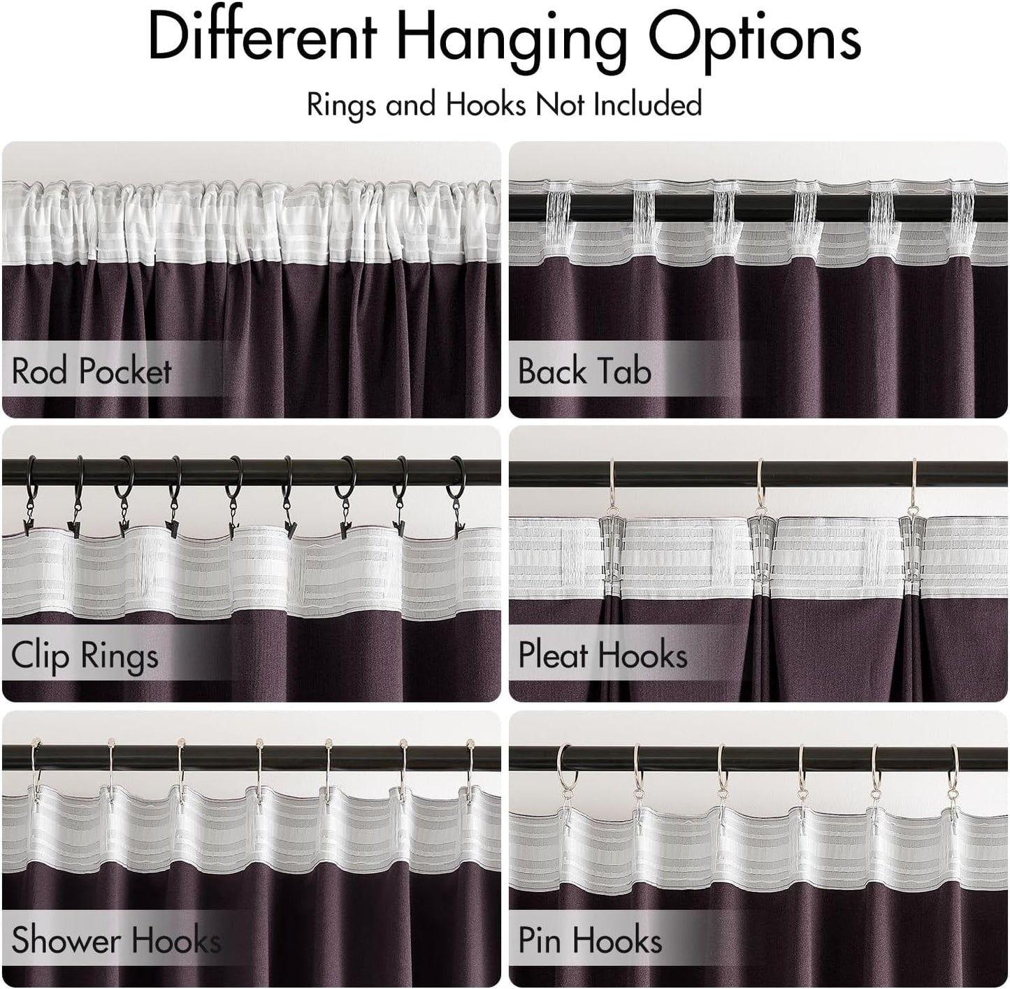 MIULEE Dark Purple Velvet Curtains 96 inches 2 Panels - Luxury Room Darkening Window Drapes for Bedroom Living Room Thermal Insulated Super Soft Blackout, Back Tab Rod Pocket Pinch Pleated, W52 x L96