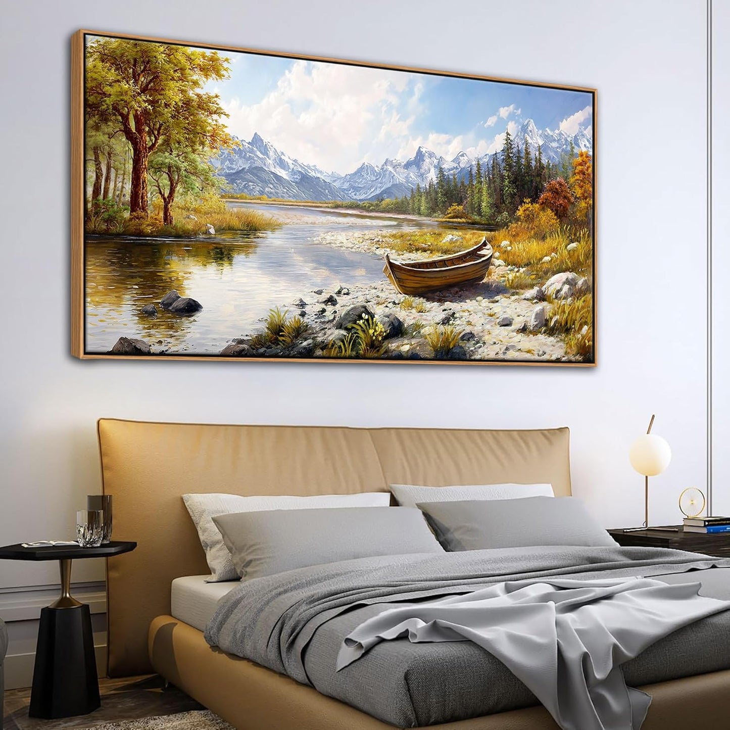 Mofutinpo Mountain Landscape Wall Art - Nature Forest Canvas Art for Living Room, Bedroom & Dining Room - Framed Paintings for Wall Decor - Large Scenic Artwork for Home 24x48IN