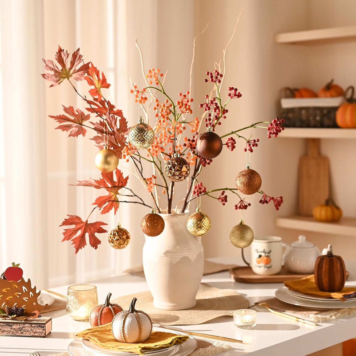 Valery Madelyn Christmas Tree Decorations Ornament Set for Fall Halloween, 50ct 2.36 Inches Bronze Copper Gold Shatterproof Christmas Ball Ornaments Hanging Xmas Holiday Party Decor