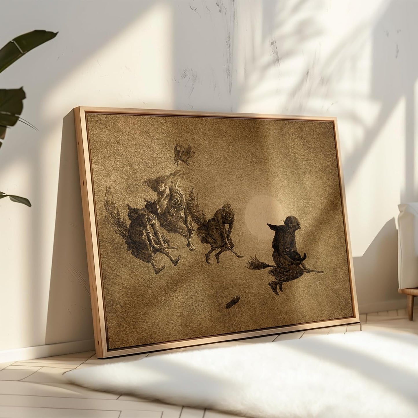 Poster Master Vintage William Holbrook Beard Poster - Retro Occult Print - Gift for Gothic, Horror Fan - The Witches Ride, Pagan, Goth, Magic - Wall Decor for Bedroom, Dorm, 24x32 Unframed Wall Art