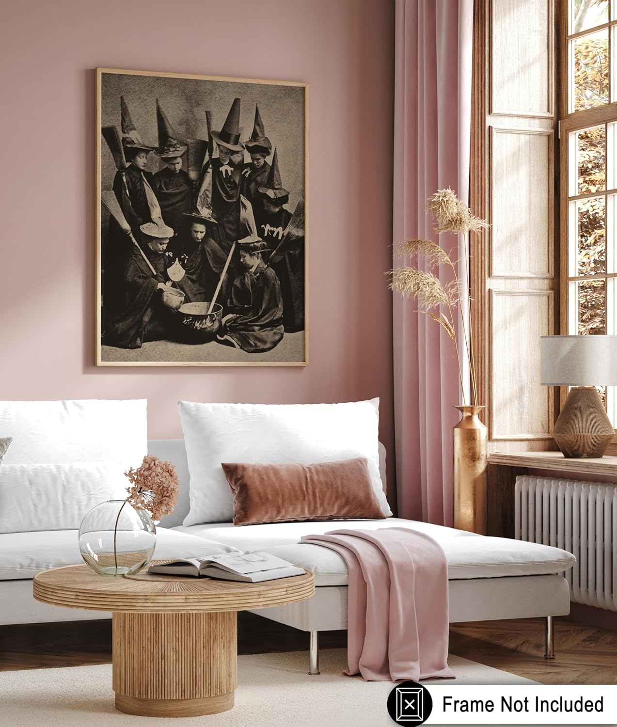 Poster Master Vintage Witches Cooking Poster - Retro Witchcraft Print - Black Magic Art - Halloween Art - Gift for Men & Women - Gothic Decor for Living Room, Bedroom or Dorm - 16x20 UNFRAMED Wall Art