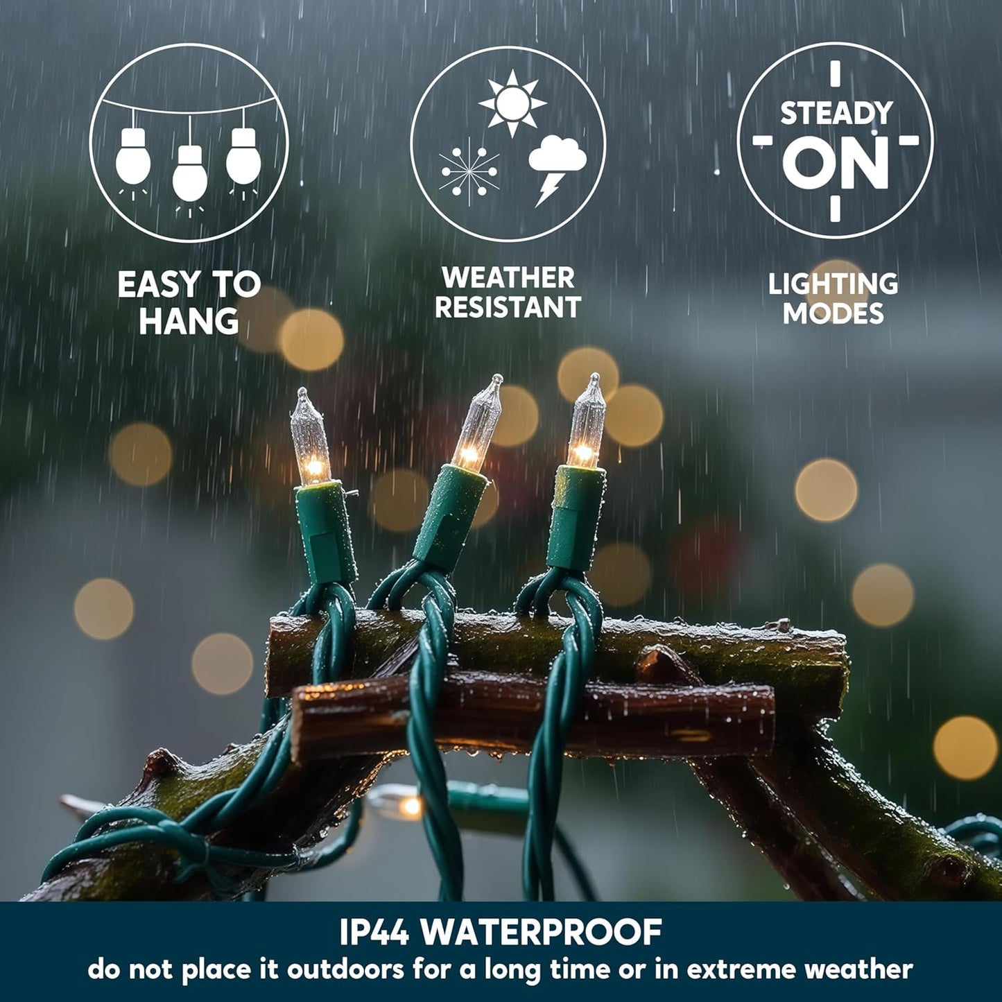 Joiedomi Clear Christmas String Lights Indoor,400(4x100) Mini Warm White Fairy Light,85.6 FT Lighting Decor for Patio Dorm Classroom Bedroom Holiday Wedding Party Garland Birthday Festival,Green Wire