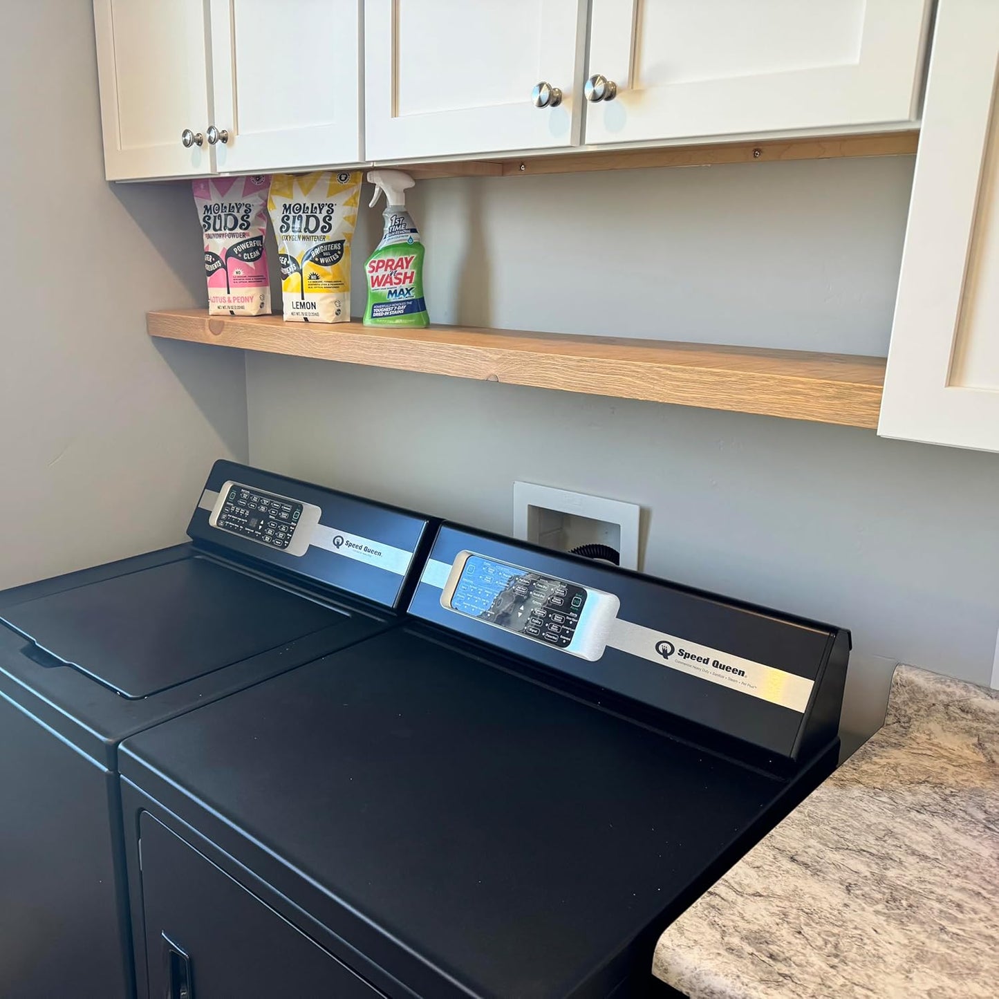 joelsantiques - 72 Inch Wooden Floating Shelves for Wall - 72x8x2 in - Made of Natural Wood - Long FWall Shelves for Bedroom - Perfect for Living Room, Kitchen - Made in USA - Beige