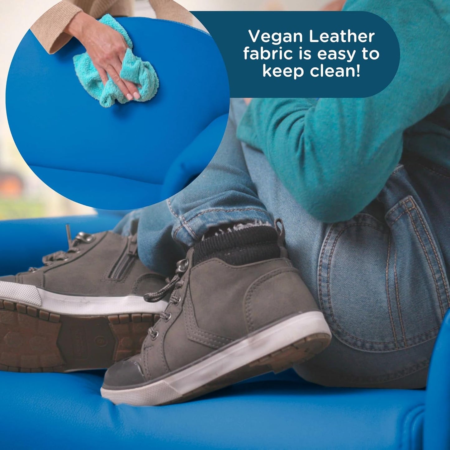 Children's Factory As We Grow Chair and Couch, Flexible Seating for Daycare or Preschool, Kids Reading Couch, Playroom Furniture, Deep Water