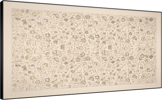 SIGNWIN 36"x72" Extra Large Framed Wall Art Vintage Botanical Sketch with Detailed Floral Pattern, Classic Nature Illustration for Home Living Room Bedroom Decor (Frame Assembly Required)