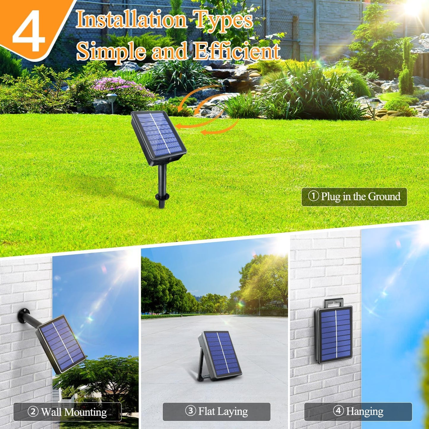 2 Pack Solar String Lights Total 600LED 197FT, IP67 Waterproof Solar Lights for Outside with 8 Modes, Fairy Lights for Patio Garden Party Wedding Yard Camping Decorations (Warm White)