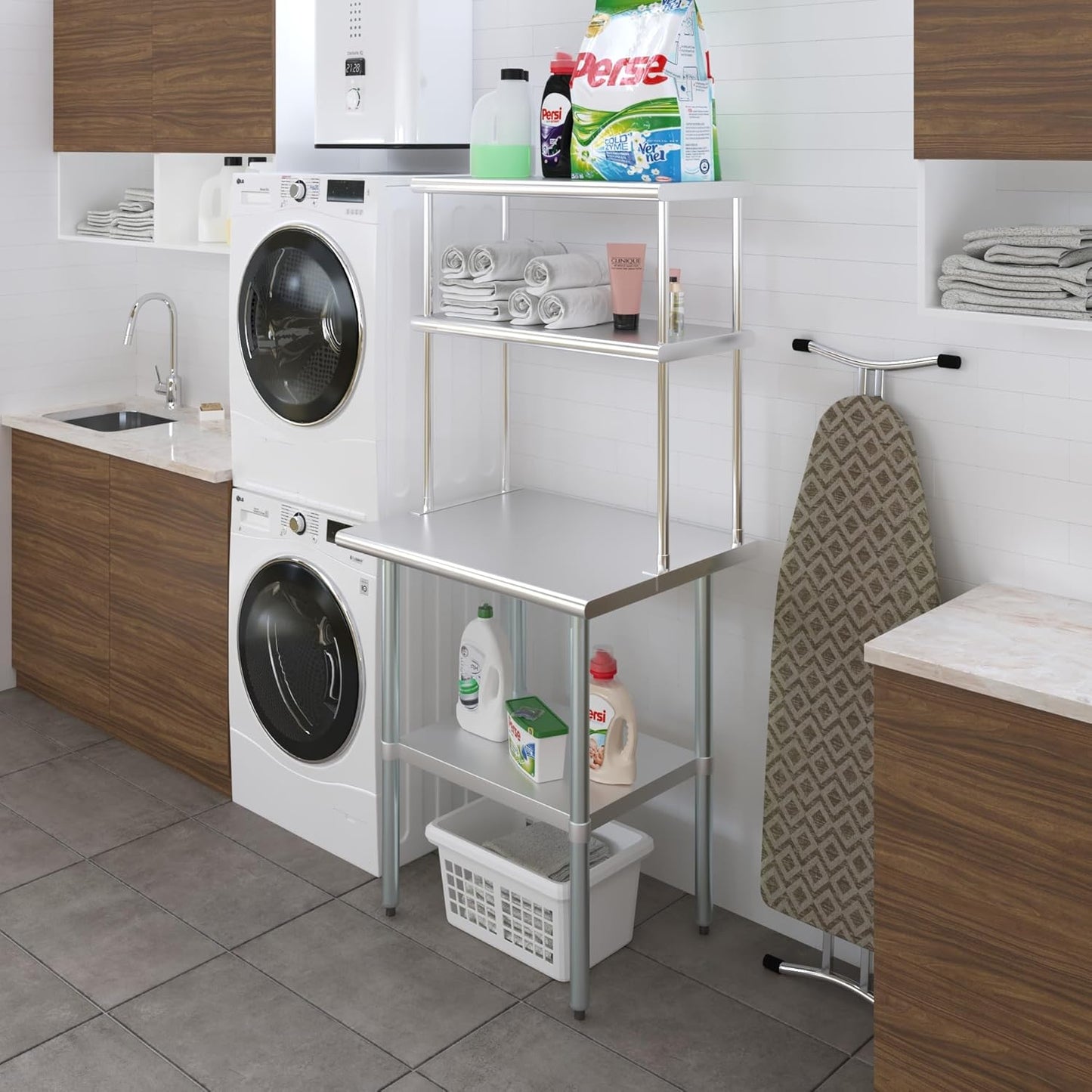 AmGood Double OverShelf Stainless Steel NSF - Many (30" Long x 14" Deep)