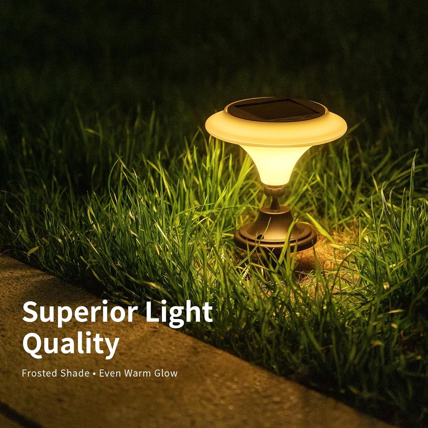 Solar Table Lights Outdoor, 6 Pack Classic Martini-Shaped Lanterns with Base & Ground Stakes, Waterproof LED Solar Powered Decorative Lights for Patio Table Garden Path (Warm White)